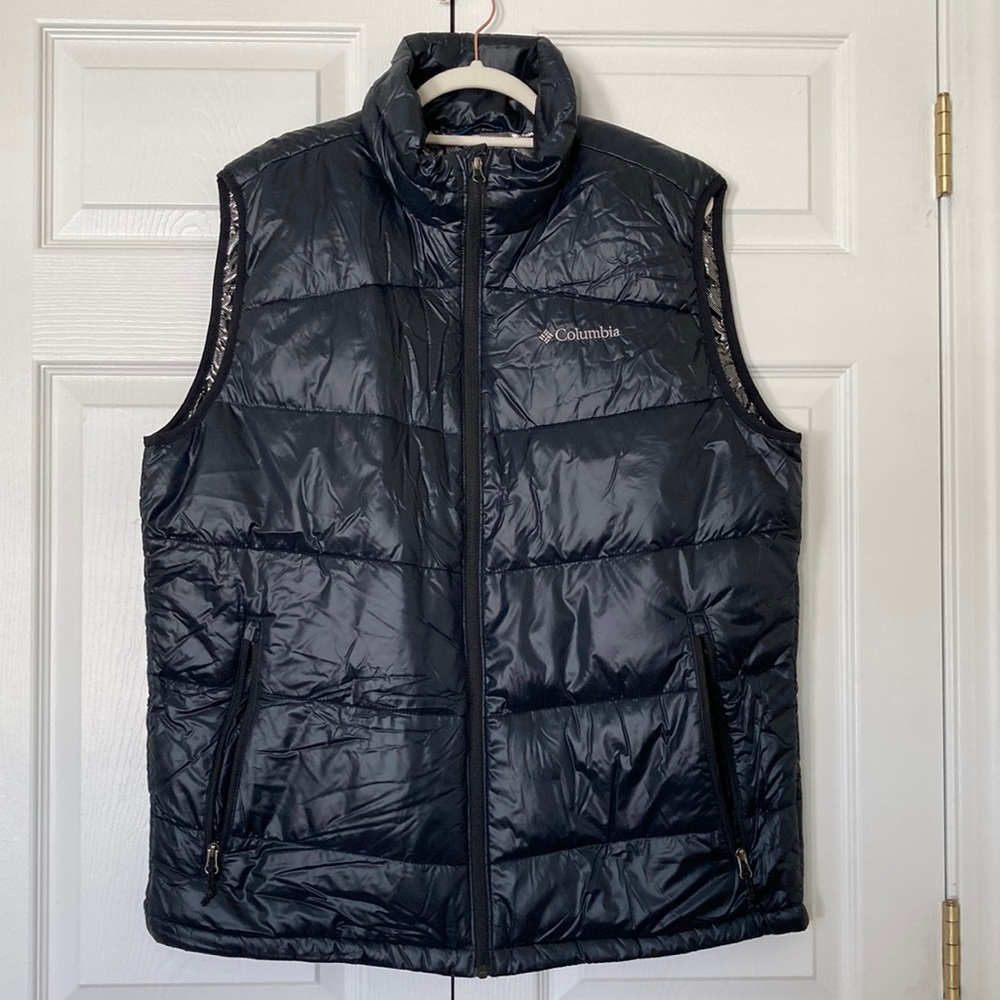 Columbia Men’s Black Down Omniheat Vest L/XL